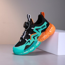 2025新款网面透气男童鞋子夏季软底防滑儿童休闲运动鞋旋转扣男孩