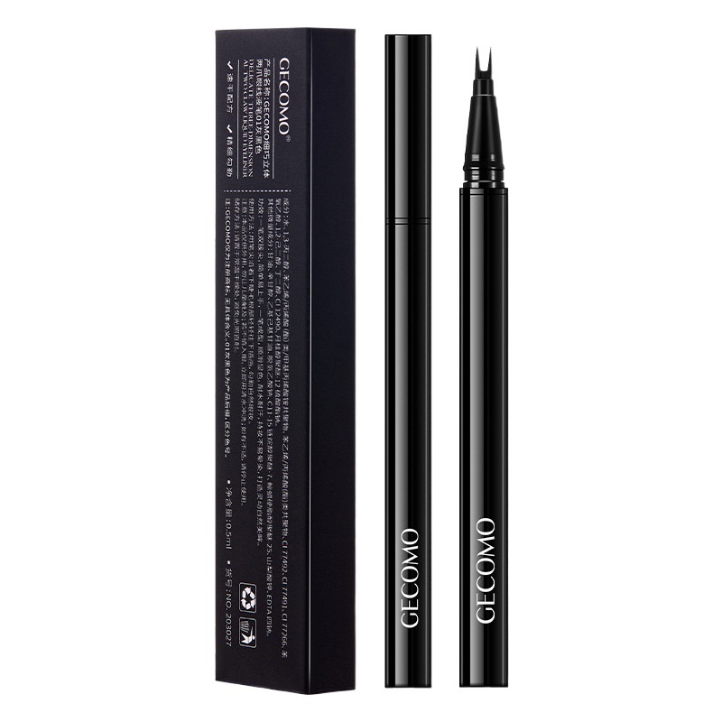 GECOMO fina tridimensional pluma delineador de Ojos de dos garras doble garra extremadamente delgada pluma delineador de pestañas inferior 0.005mm
