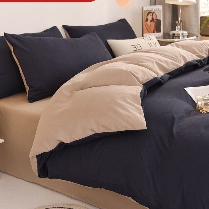 Internet Celebrity Solid Color Bedding Four-Piece Set, Bed Sheet and Duvet Cover, Student Dormitory Single Three-Piece Set, Quilt Wholesale Factory Internet Celebrity Solid Color Bedding Four-Piece Set, Bed Sheet and Duvet Cover, Student Dormitory Single Three-Piece Set, Quilt Wholesale Factory