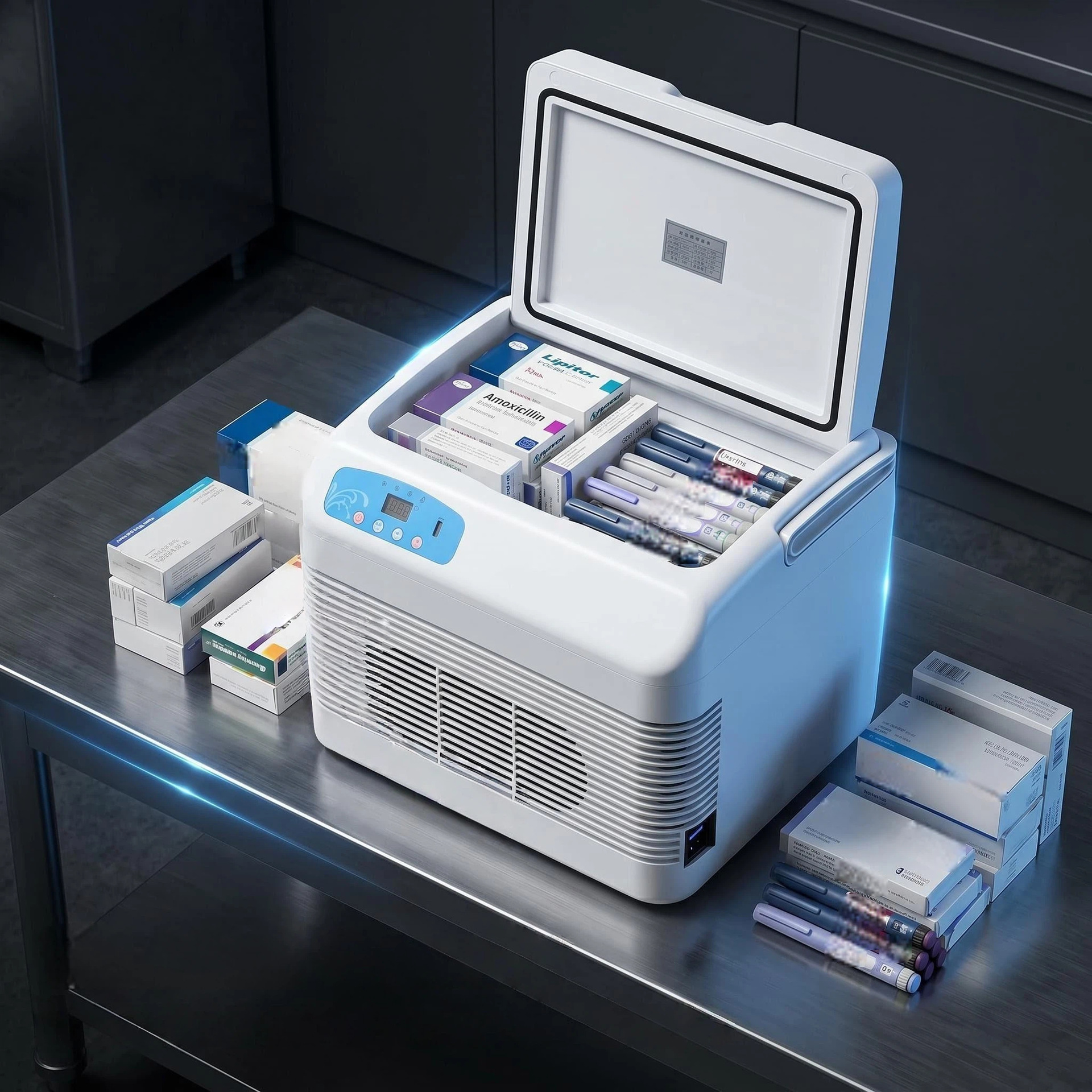 Pmg Car-Mounted Small Refrigerator, Medicine Refrigeration Box, Insulin Refrigeration Small Refrigerator, Growth Hormone 2-8 ℃ Refrigerated Box