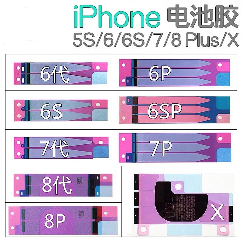 Suitable for Apple Mobile Phone 12/6S/7P/8G Battery Glue X/Xsm Easy-Pull Glue 16 Battery Double-Sided Tape