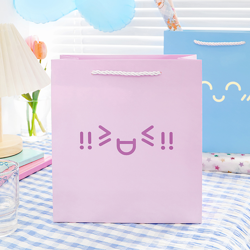 Ins simple señal de emoción bolsa de regalo de alto valor emoji regalo de cumpleaños bolsa de flores