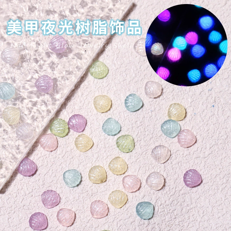 Маникюр новые интернет-знаменитости прозрачные светящиеся украшения Смола оболочка звездный свет переменный Цвет аксессуары для рукоделия цветные украшения