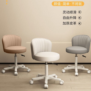 Beauty Salon Stool with Wheels, Special Large Work Stool for Beauty Salon, Round Stool for Barber Shop, Hair Salon, Manicure Lift and Swivel Chair