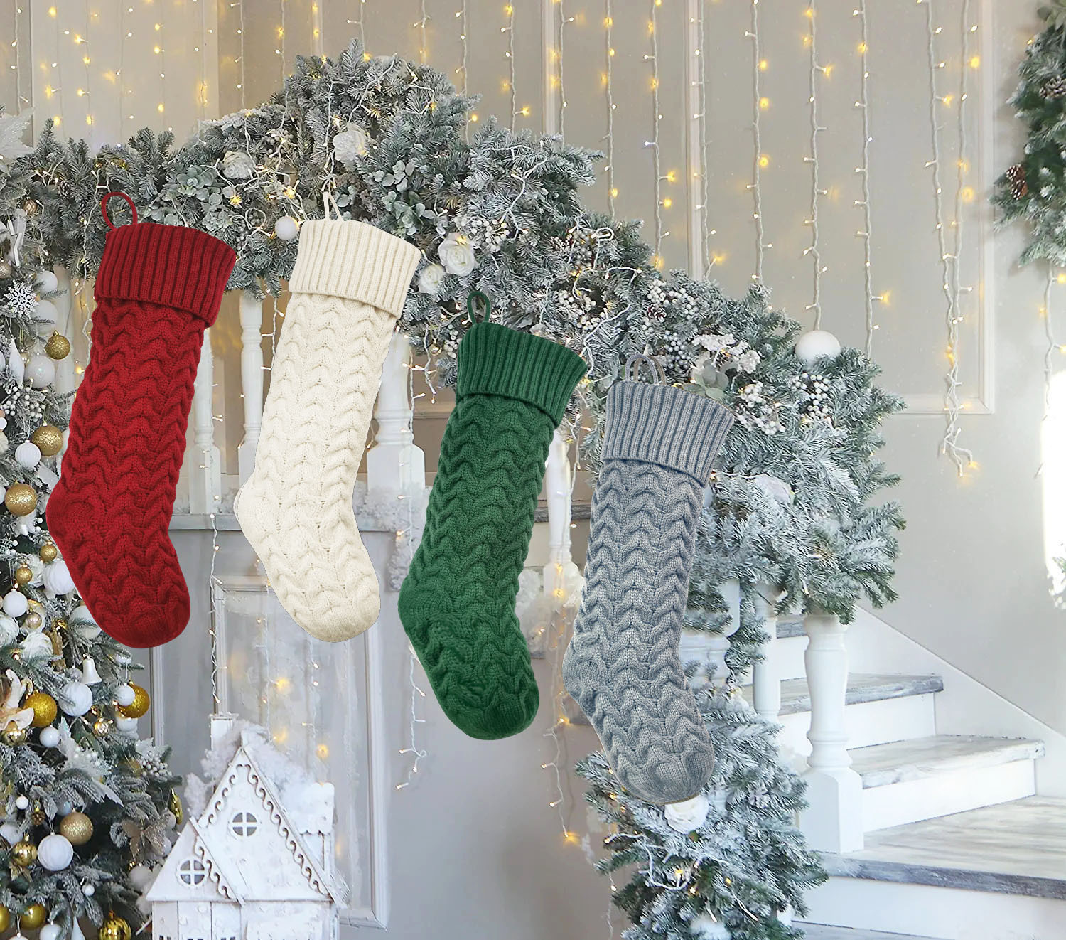 Noël Mode Couleur Unie Acrylique Fête Chaussettes De Noël 1 Pièce display picture 2