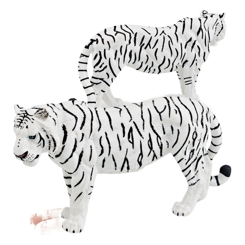 Simulación transfronteriza bosque animal Tigre modelo Cognición de los niños Bangladesh Tigre Blanco tigre blanco escritorio adornos estáticos