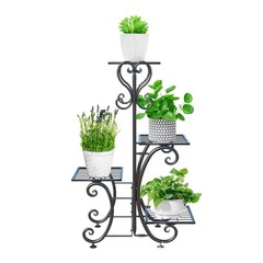 国境を越えた鉄芸室内花架家庭用客間バルコニー多層緑羅植物架背景壁床置き式花盆架