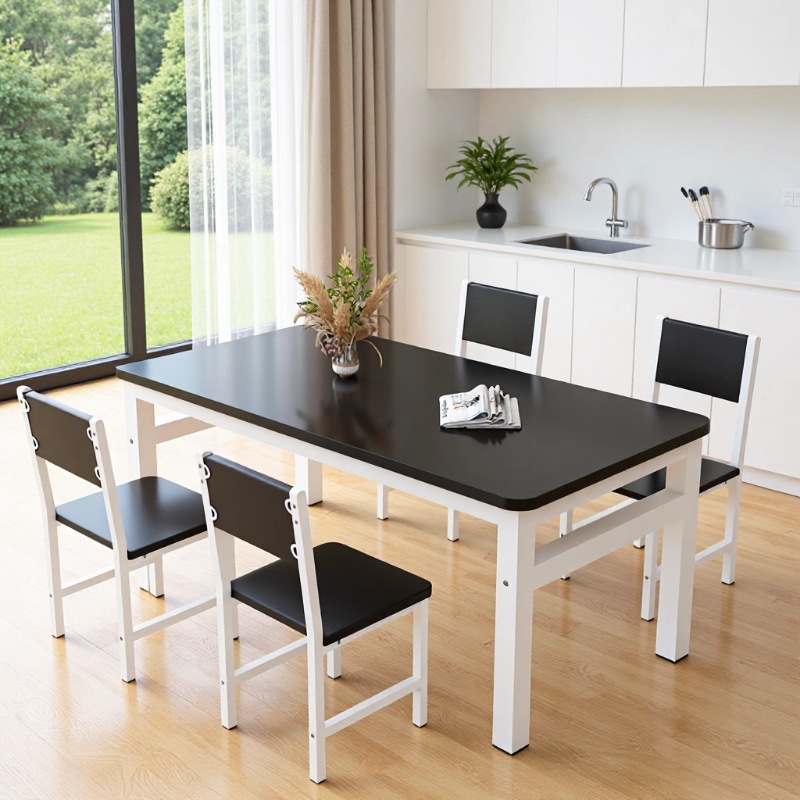 餐桌椅组合家用吃饭桌子小户型餐桌饭店桌椅长方形现代简约小桌子