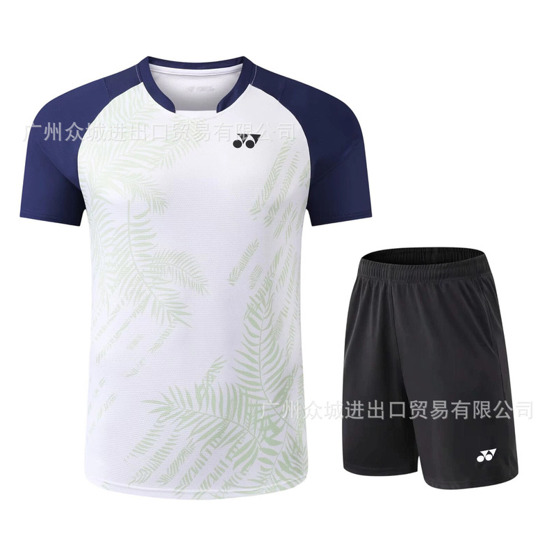 YY新款速干羽毛球服女款小飞袖运动t恤大赛服短袖男比赛队服球衣|undefined