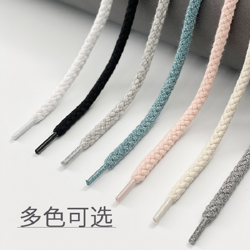 Factory Wholesale Wei Wu Pro Coarse Hemp Rope Shoelaces for Aj1 Air Force 1 Dunk Cotton Round Shoelaces White Af1 Shoelaces