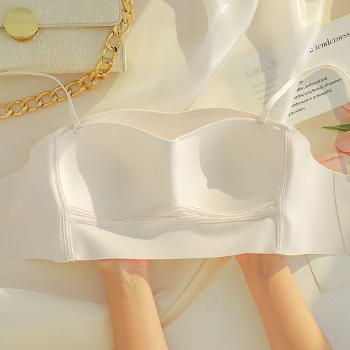 Genuine tube top bra for women in summer, thin, large breasts, small push-up suspenders, beautiful vest, chest-wrapped, anti-exposure bra