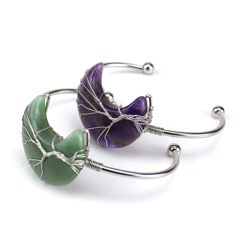 Fashion Moon Agate Plating Bangle 1 Piece