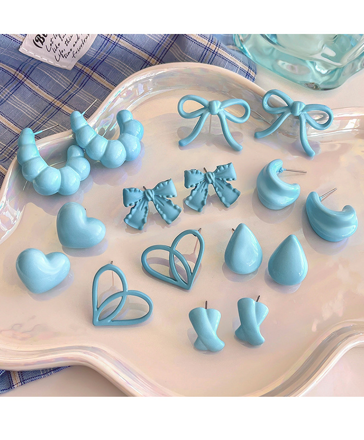 10g Weight Steel needle Ear Needle Material Drop Earrings, Ear Studs Classification 1 Pair Quantity Daily, Tea Party Occasion Alloy, Resin Material Geometric, Bow Knot Pattern All Seasons Season Women's Gender Polished Finish Cute, Sweet Style 1 Pair Cute Sweet Geometric Bow Knot Alloy Resin Drop Earrings Ear Studs 2