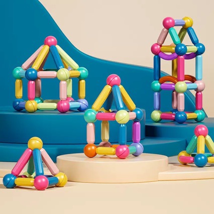 Variety of Magnetic Stick Building Blocks Educational Children's Toys Magnet Building Baby Early Education Toy Set Cross-Border Wholesale