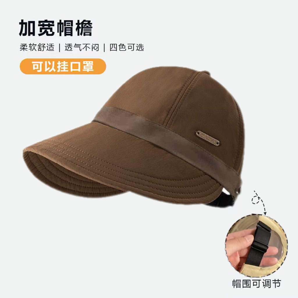 Versión mejorada del nuevo sombrero de visera de secado rápido para mujer, sombrero para el sol de protección solar fino de todo fósforo para mujer, sombrero de pescador de moda al aire libre para hombre