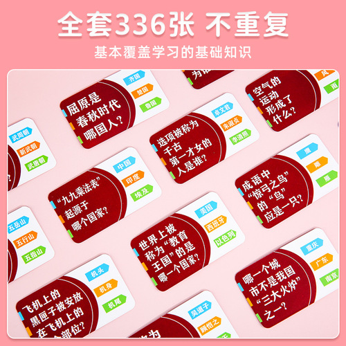 Children's Encyclopedia Knowledge Energy Card, Encyclopedia Common Sense Fun Choice Answer Card, Primary School Student Knowledge Cards, Intelligence Playing Cards