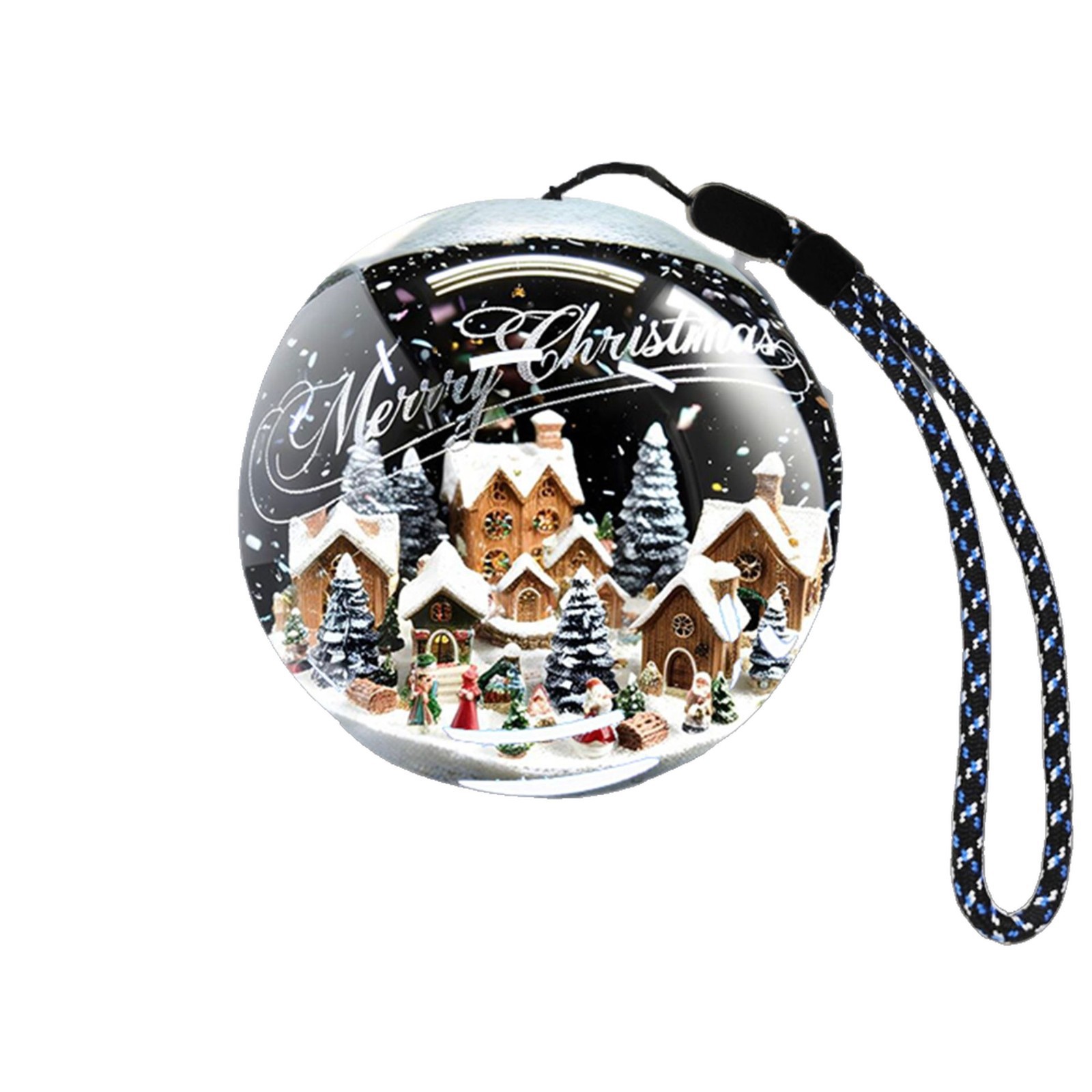 Bola de cristal de vidrio transparente ayuda reproductor de regalos de Navidad decoración de fotos video de música bola decoración colgante