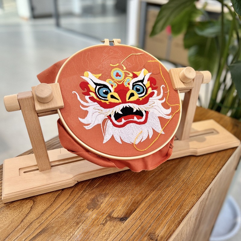 Marco de bordado de madera maciza de escritorio (sin marco redondo)