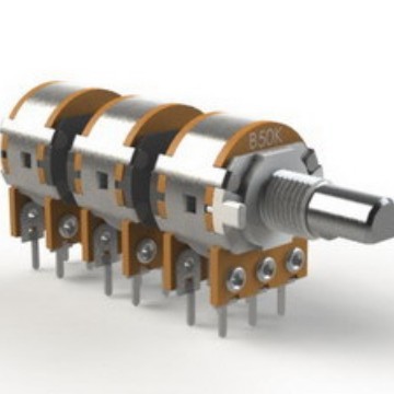 厂家供应R16mm多联电位器，旋转式VR，6联可变电阻器，音响调音器