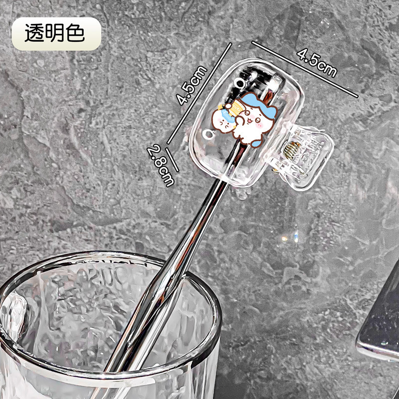 漫画電動歯ブラシヘッド保護カバー家庭用浴室歯ブラシ収納クリップかわいいポータブル旅行防塵歯ブラシカバー|undefined