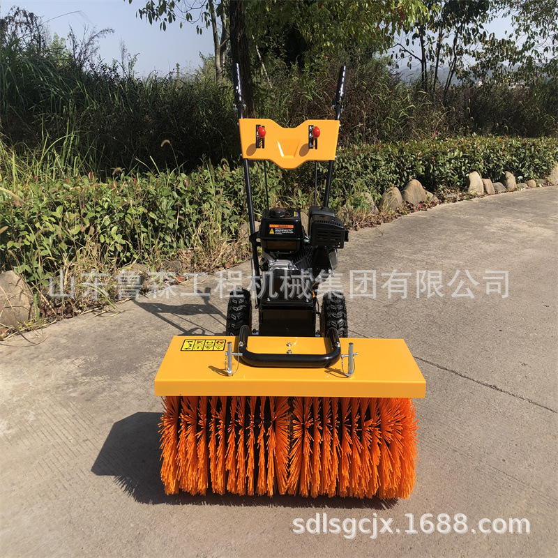 手推三合一抛雪铲雪机 多功能可换机头可驾驶式除雪机扬雪机