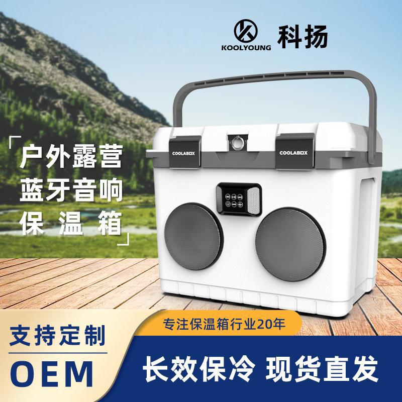 Nuevo acampamiento al aire libre bluetooth caja de sonido portátil para picnic en automóviles caja de refrigeración helada para el mercado nocturno