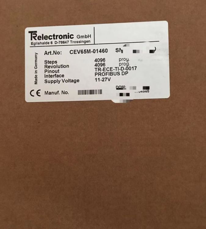 德国TR旋转光电编码器CEV65M-01542帝尔运动控制传感器