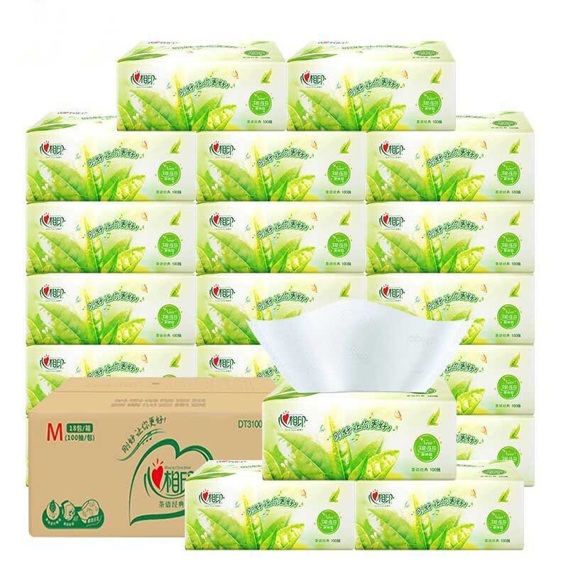 Xinxiangyin Tissue Paper m Size 3 Layers 120 Large Pack of Paper Towels Household Affordable Napkins Facial Tissue Toilet Paper