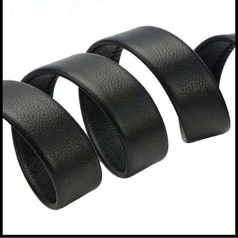 Men's leather buckle, trousers, waist belt, cowhide