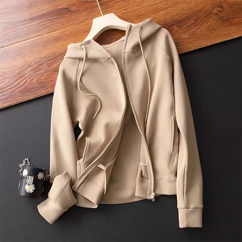 2025 Spring New Fashionable, Slim and Versatile Sports and Leisure Hooded Cardigan Sweatshirt Jacket Women's Outerwear