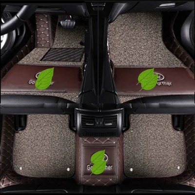 Modelə uyğun ayaqaltı – Ford Focus, Territory, Escort - ruiji-double-layer-coffee-color-beige-silk-loop