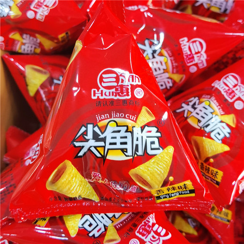 Threehui Sharp Angle Crisp 5 Flavors Available in Independent Small Pack Weighing per Box 7 Pounds Approx. 130 Packages