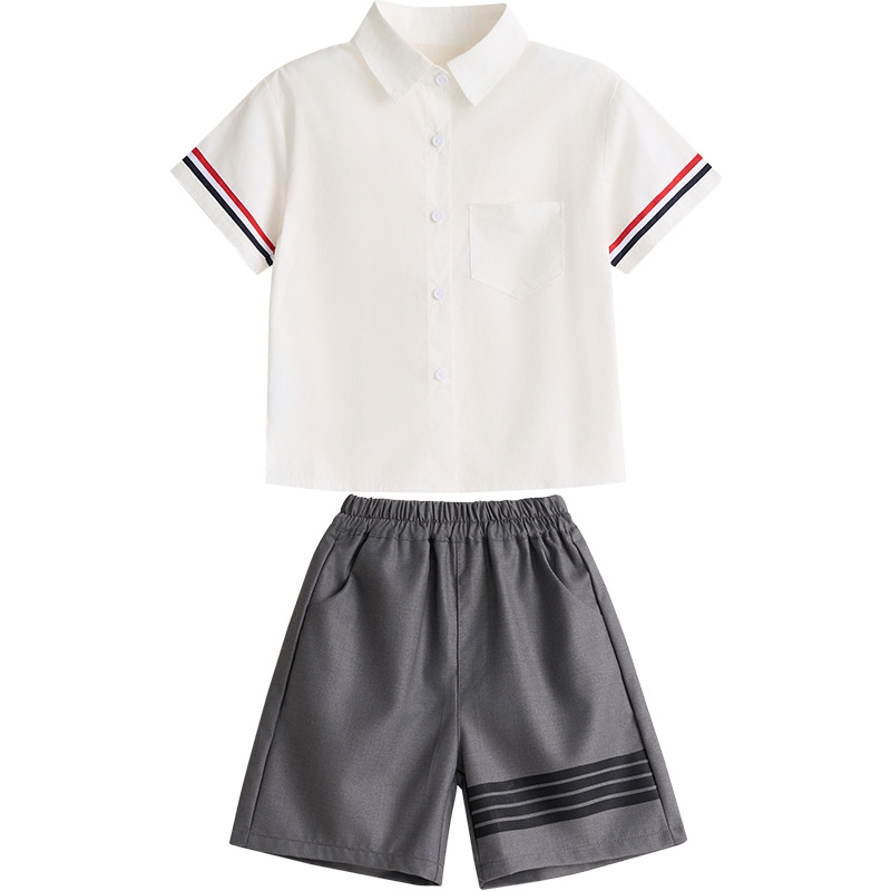 7168 Traje de actuación de estilo universitario para niños Camisa del día del niño Traje de traje de actuación Vestido de coro de jardín de infantes