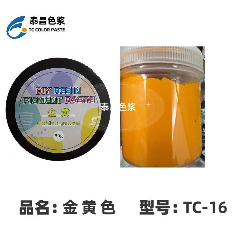 TC-16 접착제 컬러 페이스트 황금색, 열린 병 50g