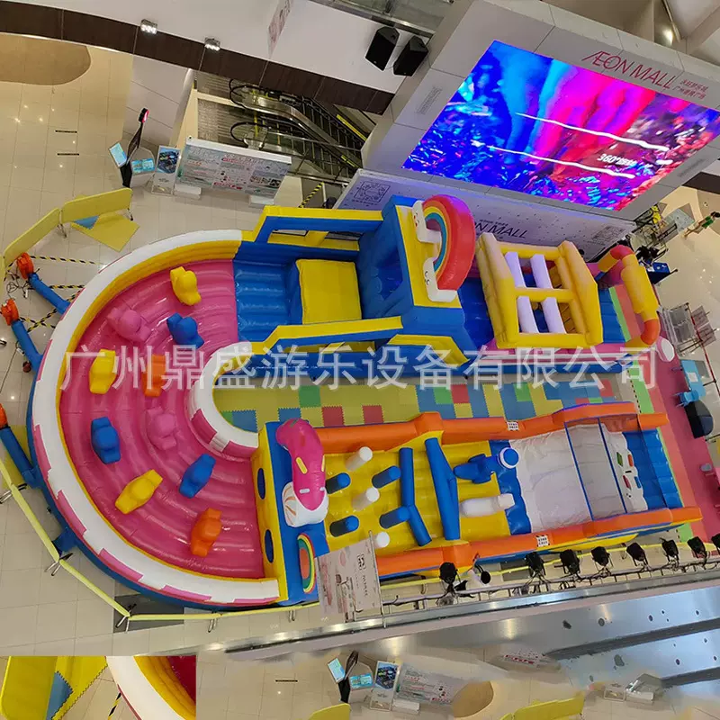 新款充气城堡大型陆地闯关组合攀岩障碍竞技赛趣味运动会设施厂家