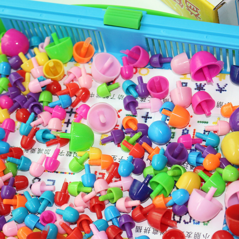 Al por mayor seta uñas rompecabezas inteligente uñas de inteligencia empalme 296 unidades juguetes educativos los niños variedad bloques de construcción