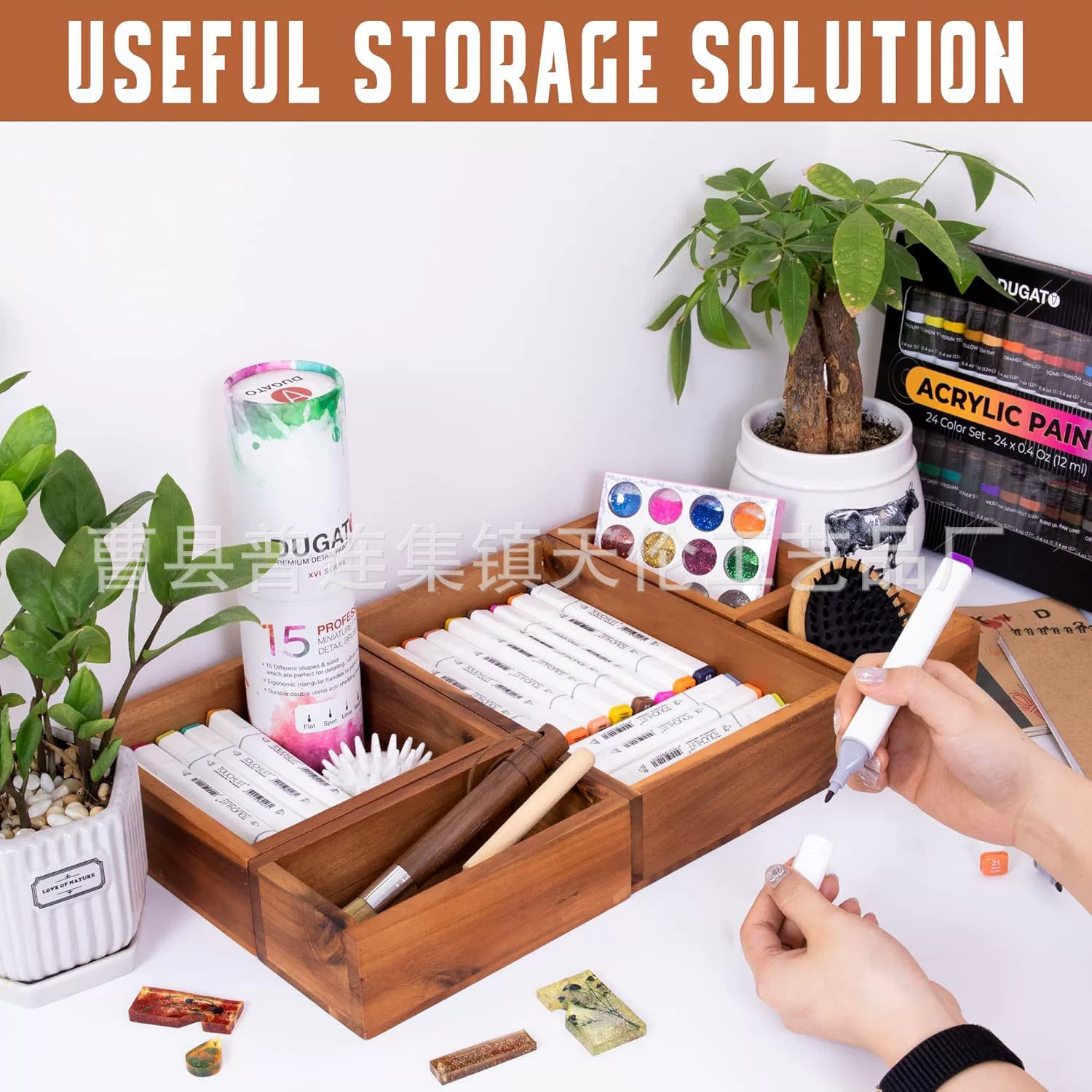 Трансграничный деревянный ящик для хранения с выдвижным ящиком, кухонная стойка, органайзер для посуды, разделенный ящик для хранения разных вещей, офисные принадлежности