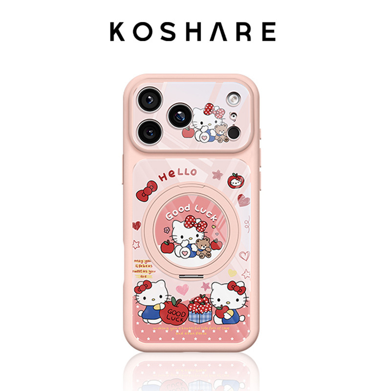 Strawberry Cat-Themed Phone Case for Apple 17 Pro Max, iPhone 15 with Integrated Stand, Cute Design for Girls, Compatible with iPhone 16, 14, 13 Strawberry Cat-Themed Phone Case for Apple 17 Pro Max, iPhone 15 with Integrated Stand, Cute Design for Girls, Compatible with iPhone 16, 14, 13
