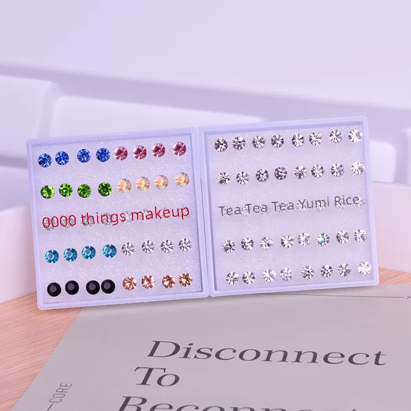 Resin Earrings Wholesale Anti-Allergy Plastic Ear Studs Diamond Ear Jewelry Hypoallergenic Premium Feel Small Allergy-Friendly