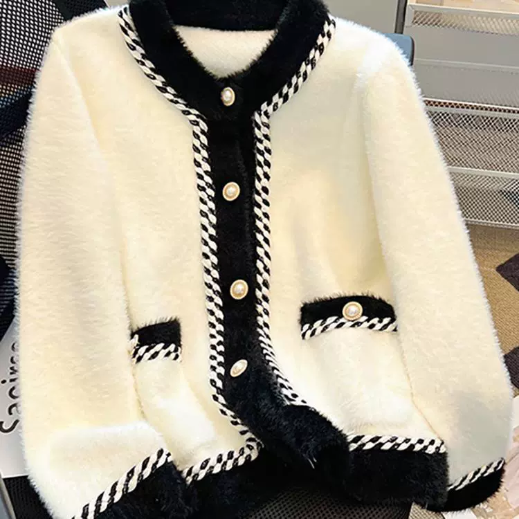 Подбор цепи дефектов~кардиган женский 2025 весна-осень ощущение леди-та temperament верхняя одежда