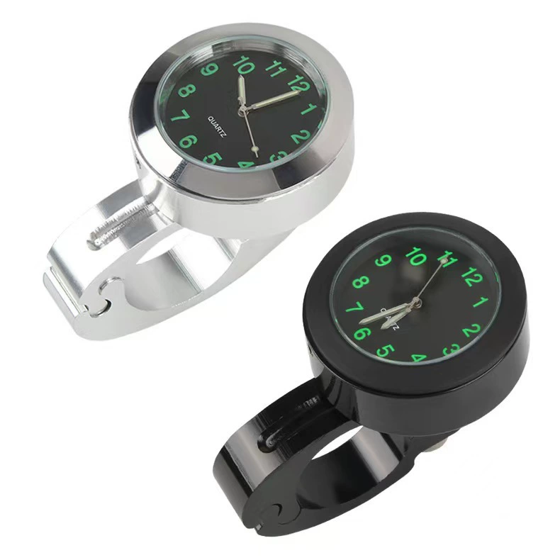 Новые светящиеся часы для мотоцикла, часы для электромобиля, модифицированный руль, водонепроницаемые часы, автомобильные часы, оптовая продажа