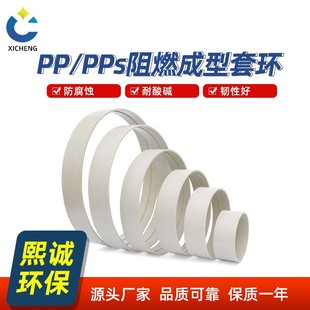 Xicheng PP ring flame retardant round ring straight socket thickened pipe hoop air duct connector pp direct wholesale