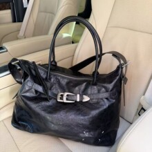 高级感斜挎包博主同款马拉吉皮带扣时尚手提大容量通勤女包酷包