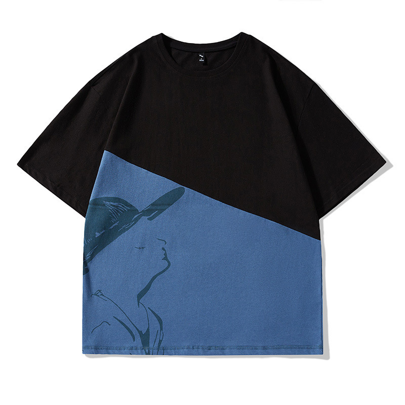 Cross-Border Wholesale Douyin Live Broadcast Pure Cotton T-Shirt Men's Summer Loose Casual Short-Sleeved Young and Middle-Aged Thin Breathable