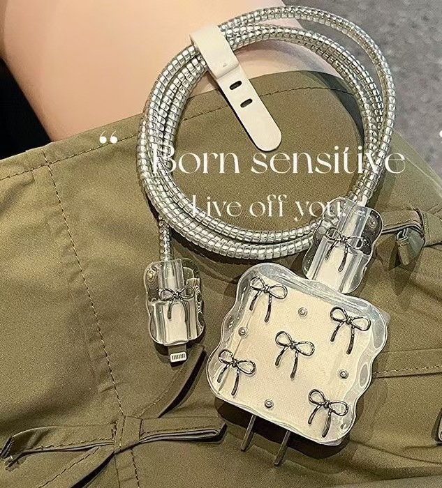 Para Apple 14 línea de datos cubierta protectora iPhone13 cargador cabezal 12promax bobinado estuche para iPad