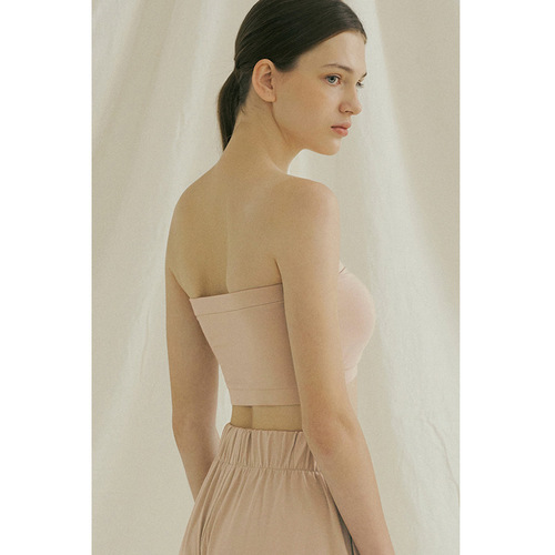  New Arrival European & American Style Yoga Workout Bandeau Set: Dance Training Ins-inspired Bandeau Top + Wide-Leg Pants—Two Pieces
