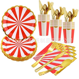 纸质工艺品;可降解餐具;助威口哨