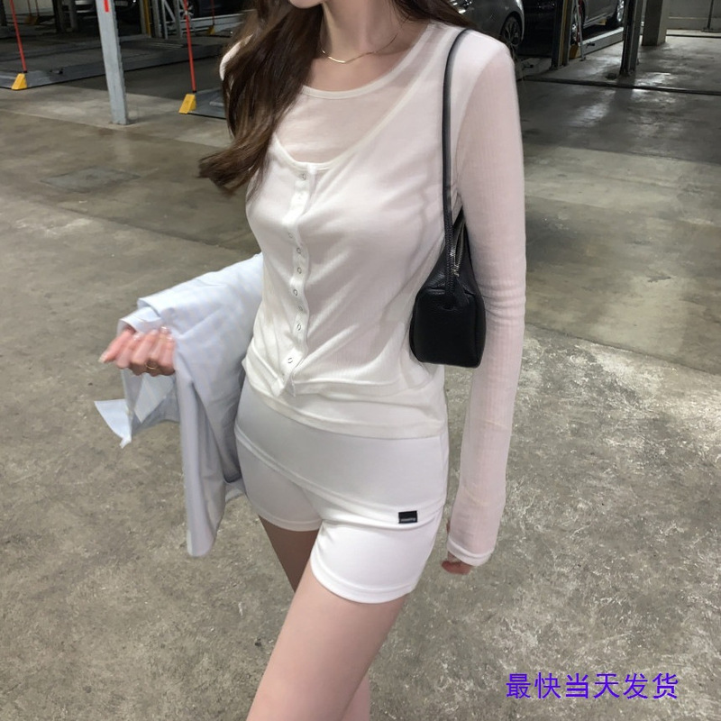 Korean style everyday slim-fit stretchy bodycon short skirt leggings