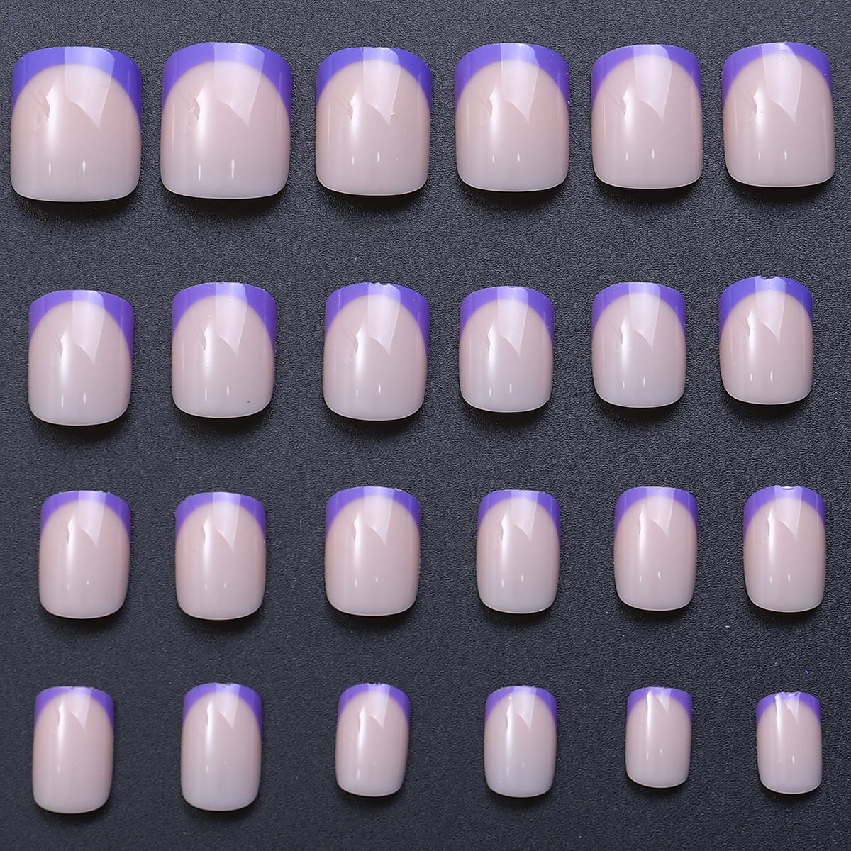 Un parche de uñas en caja púrpura simple 240 líneas al por mayor desmontables cortas