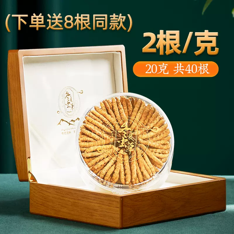 冬虫夏草礼盒 虫草高档礼盒送长辈父母领导冻干那曲新鲜冬虫夏草